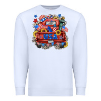 White usa truck Premium Sweatshirt - Zillion Design Studio