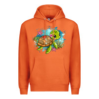 Carrot ocean with turtle Premium Hoodie - AdoDesignShop
