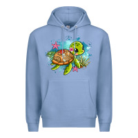 Colony Blue ocean with turtle Premium Hoodie - AdoDesignShop