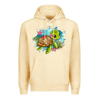 Pina Colada ocean with turtle Premium Hoodie - AdoDesignShop