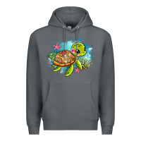 Rock ocean with turtle Premium Hoodie - AdoDesignShop