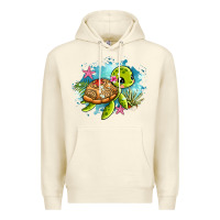 Sandshell ocean with turtle Premium Hoodie - AdoDesignShop
