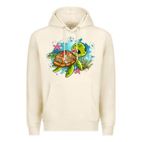 Tofu ocean with turtle Premium Hoodie - AdoDesignShop