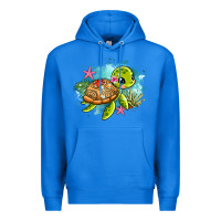 True Royal ocean with turtle Premium Hoodie - AdoDesignShop
