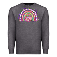 Charcoal Heather Easter Floral Spring Rainbow Premium Sweatshirt - RanaPortraitStore