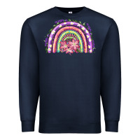 Navy Easter Floral Spring Rainbow Premium Sweatshirt - RanaPortraitStore