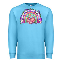 Ocean Blue Easter Floral Spring Rainbow Premium Sweatshirt - RanaPortraitStore