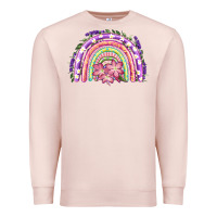 Pale Pink Easter Floral Spring Rainbow Premium Sweatshirt - RanaPortraitStore