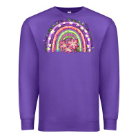 Purple Easter Floral Spring Rainbow Premium Sweatshirt - RanaPortraitStore
