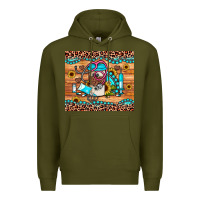 Army Green western gemstone sunflower nurse Premium Hoodie - JahusDesignShop