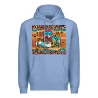 Colony Blue western gemstone sunflower nurse Premium Hoodie - JahusDesignShop