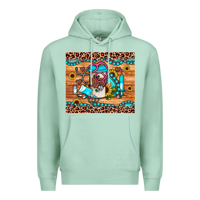 Western Gemstone Sunflower Nurse Premium Hoodie by JahusDesignShop | Teevron