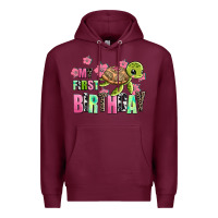 Burgundy mu first birthday Premium Hoodie - AdoDesignShop