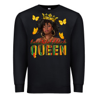 Black beautiful black queen Premium Sweatshirt - texasbilliewilder