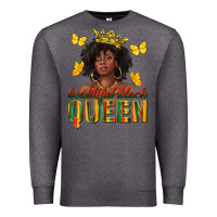 Charcoal Heather beautiful black queen Premium Sweatshirt - texasbilliewilder