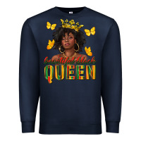 Navy beautiful black queen Premium Sweatshirt - texasbilliewilder