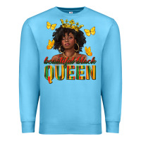 Ocean Blue beautiful black queen Premium Sweatshirt - texasbilliewilder