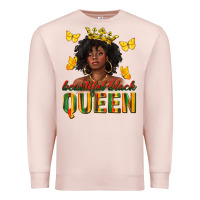 Pale Pink beautiful black queen Premium Sweatshirt - texasbilliewilder