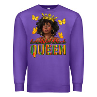 Purple beautiful black queen Premium Sweatshirt - texasbilliewilder