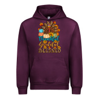 Mauve Wine thankful grateful blessed turkey Urban Hoodie - Artiststas