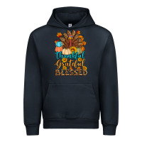 Navy thankful grateful blessed turkey Urban Hoodie - Artiststas