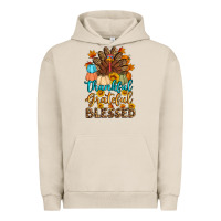 Pigment French Oak thankful grateful blessed turkey Urban Hoodie - Artiststas