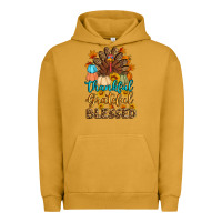 Pigment Peanut Butter thankful grateful blessed turkey Urban Hoodie - Artiststas