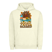 Pigment Pistachio thankful grateful blessed turkey Urban Hoodie - Artiststas