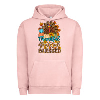 Pigment Salmon thankful grateful blessed turkey Urban Hoodie - Artiststas