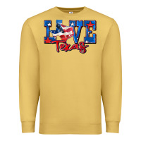 Antique Gold love texas map Premium Sweatshirt - Zillion Design Studio
