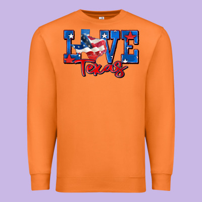 Love Texas Map Premium Sweatshirt Designed By Zillion Design Studio