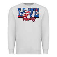 Dove Grey love texas map Premium Sweatshirt - Zillion Design Studio