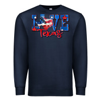Navy love texas map Premium Sweatshirt - Zillion Design Studio