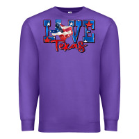 Purple love texas map Premium Sweatshirt - Zillion Design Studio