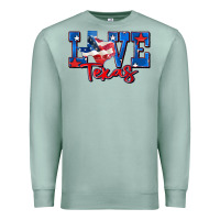 Seafoam love texas map Premium Sweatshirt - Zillion Design Studio