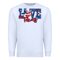 White love texas map Premium Sweatshirt - Zillion Design Studio