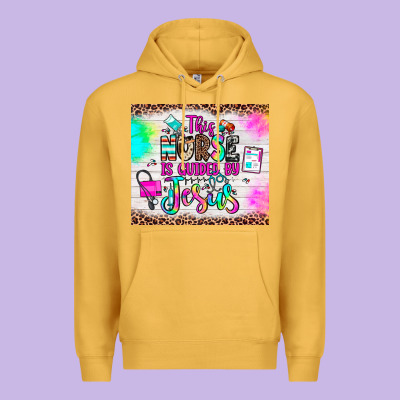 This Nurse Is Guided By Jesus Premium Hoodie Designed By Jahusdesignshop