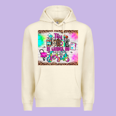 This Nurse Is Guided By Jesus Premium Hoodie Designed By Jahusdesignshop