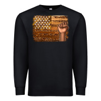 Black American melanin flag Premium Sweatshirt - texasbilliewilder