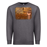 Charcoal Heather American melanin flag Premium Sweatshirt - texasbilliewilder