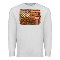 Dove Grey American melanin flag Premium Sweatshirt - texasbilliewilder