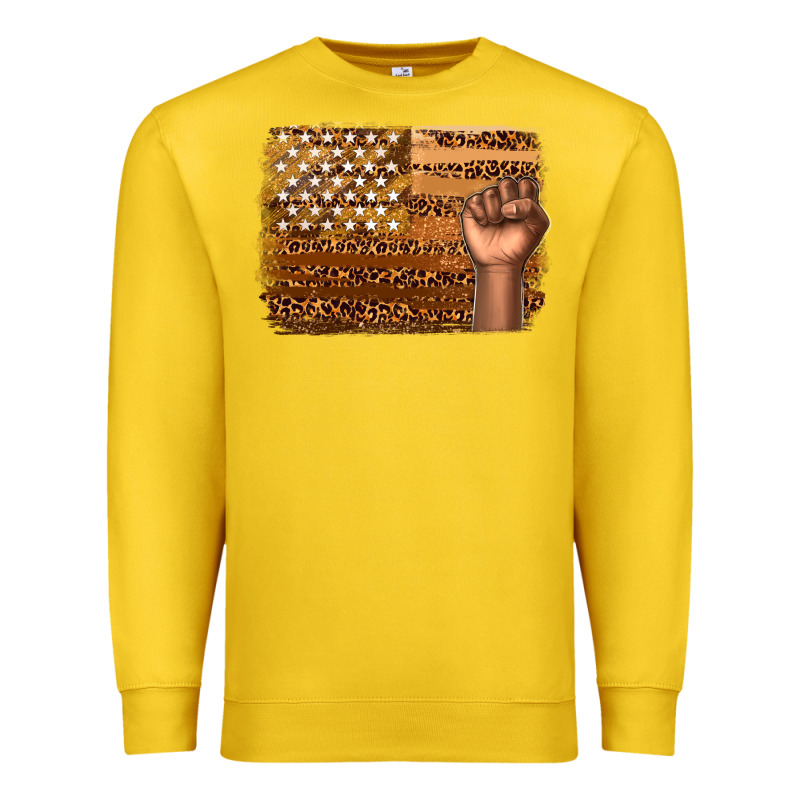 American Melanin Flag Premium Sweatshirt by texasbilliewilder | Teevron