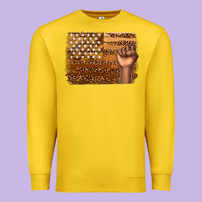 Premium Sweatshirt American melanin flag