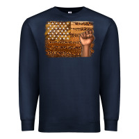 Navy American melanin flag Premium Sweatshirt - texasbilliewilder