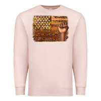 Pale Pink American melanin flag Premium Sweatshirt - texasbilliewilder