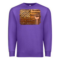 Purple American melanin flag Premium Sweatshirt - texasbilliewilder