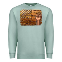 Seafoam American melanin flag Premium Sweatshirt - texasbilliewilder