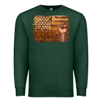 Sports Green American melanin flag Premium Sweatshirt - texasbilliewilder