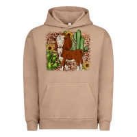 Pigment Burro Hereford cactus sunflower Urban Hoodie - JahusDesignShop