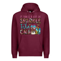 Burgundy it takes a lot of sparkle to be a cna Premium Hoodie - JahusDesignShop